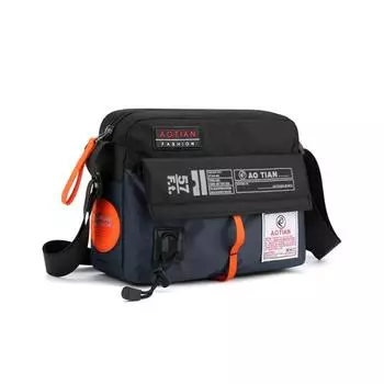 Сумка через плечо из ткани, однотонная черная повседневная сумка через плечо, универсальный рюкзак для поездок на работу