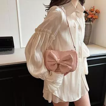 Сумка через плечо из ткани с бантом, сумка на плечо для женщин и мам, новая, самая низкая цена, экономичная, однотонная, модная