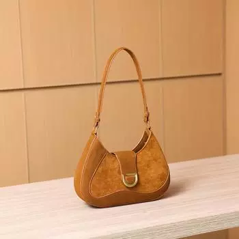 Сумка через плечо из замши, нишевая, изящная и универсальная сумка через плечо для женщин, коричневые сумки через плечо