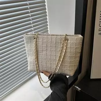 Сумка через плечо красивая повседневная сумка-ведро тренд простая весна 2024 новая сумка-тоут персонализированная нишевая женская сумка чёрный