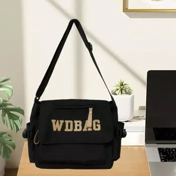Сумка через плечо креативная нейлоновая сумка для поездок на работу верхом на работу на открытом воздухе для взрослых чёрный