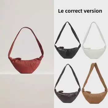 Сумка через плечо LE Croissant Dumpling : Женская сумка-мешок на грудь в стиле ретро Майяра 36x5x18cm