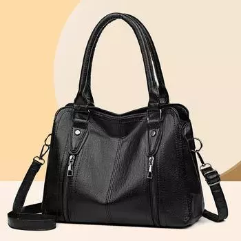 Сумка через плечо, летняя повседневная сумка, большая вместительная сумка-тоут, косая сумка через плечо, сумка через подмышку чёрный