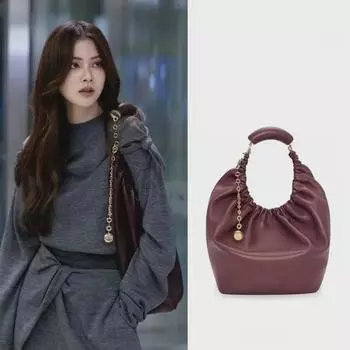 Сумка через плечо Luojia Soft Cowhide Cloud 2024 года - Wrinkled Temperament с цепочным ремешком Small 20x20x11cm