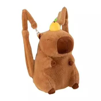 Сумка через плечо, Милая мультяшная плюшевая кукольная сумка, Забавная сумка с изображением животных и фруктов One Size коричневый