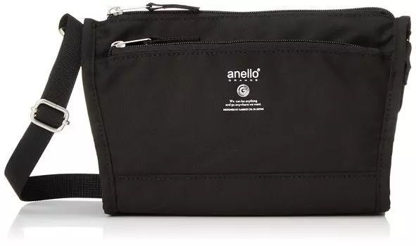 Сумка через плечо мини CABIN GTM0173Z темно-черная [Anello Grande] легкая/водоотталкивающая/многофункциональная