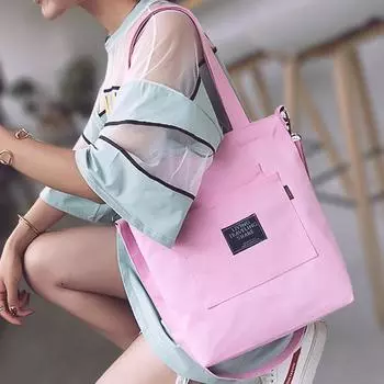 Сумка через плечо Модная однотонная простая литературная сумка-мессенджер Текстура Легкая Большая вместимость Школьная сумка коричневый