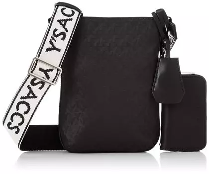 Сумка через плечо Monogram x Recycled Leather Mini Shoulder Black [Isaac] Женская (10)