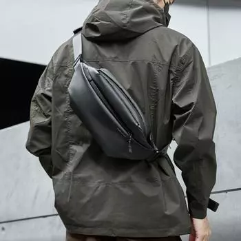 Сумка через плечо, мужская модная сумка на грудь, мужской рюкзак, поясная сумка, спортивная сумка на плечо, сумка для мобильного телефона чёрный