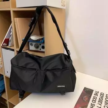 Сумка через плечо Мужская повседневная сумка через плечо Сумка-мессенджер большой вместимости чёрный