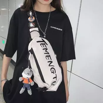 Сумка через плечо, мужская спортивная поясная сумка, школьная сумка, повседневная модная сумка через плечо для пар M