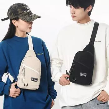 Сумка через плечо Мужская сумка через плечо Женская спортивная сумка на грудь чёрный