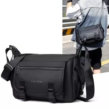 Сумка через плечо Мужская сумка-мессенджер Деловая сумка через плечо Водонепроницаемая мужская сумка большой емкости серый