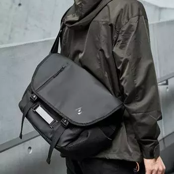 Сумка через плечо мужская, вместительная, функциональная, ветровая, сумка через плечо для езды на мотоцикле чёрный