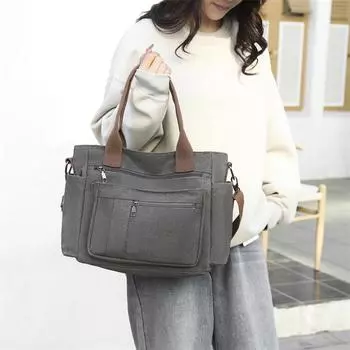 Сумка через плечо на одно плечо, большая вместимость, женская, легкая, для отдыха, спортивная сумка для пары, многокарманная сумка One Size чёрный