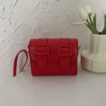 Сумка через плечо на одно плечо для женщин, высококачественные красные сумки для подмышек, универсальные, корейские, студенческие, мини, квадратные, маленькая упаковка, новые, сплошные
