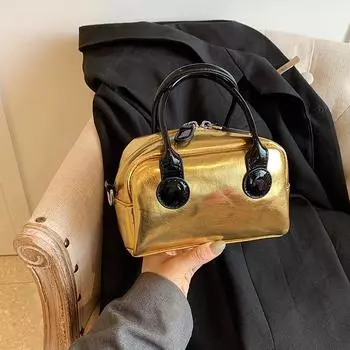 Сумка через плечо на одно плечо, новая универсальная сумка-подушка 2024, стильная и популярная женская сумка, портативный шар для боулинга в западном стиле