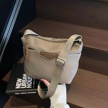 Сумка через плечо на одно плечо Простая и модная сумка для покупок вместительной сумки на одно плечо чёрный