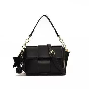 Сумка через плечо на одно плечо станет модной и универсальной в 2024 году. Ручная маленькая квадратная сумка, новая женская сумка в корейском стиле из тканого материала