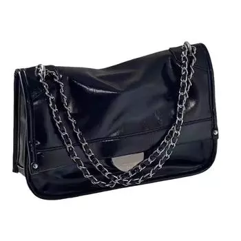 Сумка через плечо Niche Design Sense Chain, женская, 2024 года, легкая, роскошная, для поездок на работу, модная, универсальная, косая сумка чёрный