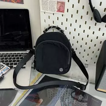 Сумка через плечо новая легкая водонепроницаемая нейлоновая сумка на плечо мужская и женская студенческая сумка сумочка мобильный телефон маленькая сумка чёрный