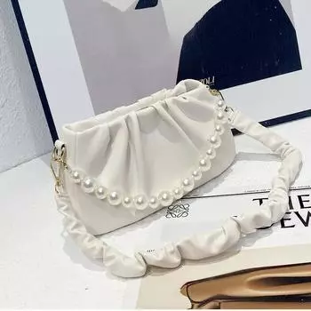 Сумка через плечо Pearl Handheld для женщин, универсальная сумка через плечо для женщин, дизайнерские сумки, кошельки и сумки one size белый