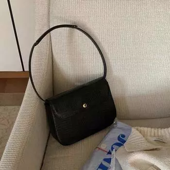 Сумка через плечо Personality Black Classic Lizard Style Underarm Bag Girl чёрный