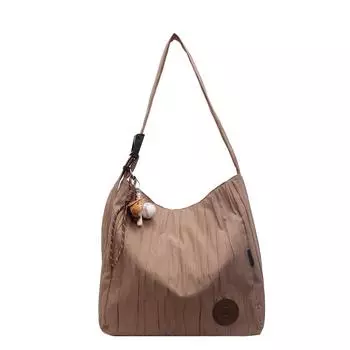 Сумка через плечо, плиссированная сумка, женская сумка-тоут большой вместимости, сумка через плечо хаки