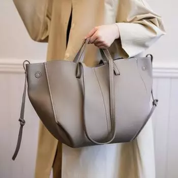 Сумка через плечо под мышкой Сумка из мягкой искусственной кожи Большая вместительная сумка для покупок 49x22x30cm чёрный