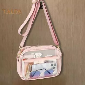 Сумка через плечо Прозрачная водонепроницаемая регулируемая лямка Портативная легкая застежка-молния Большой емкости Телефон Деньги Очки Хранение на открытом воздухе Путешествия чёрный