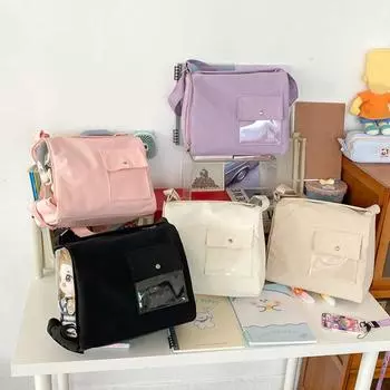 Сумка через плечо прозрачный карман Itabag Cross Body Anime Expo Ita Bag Cotton Doll Bag Unisex фиолетовый