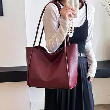 Сумка через плечо PU Hasp, однотонная, простая, элегантная, мягкая, универсальная, маятниковая, в стиле вестерн