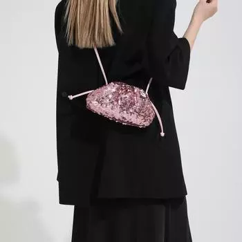 Сумка через плечо с блестящей рамкой из пайеток, модная сумка через плечо, супер крутая, высокого качества для женщин, простая и универсальная