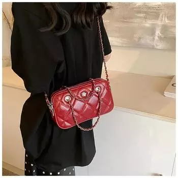 Сумка через плечо с цепочкой из ромбовидной сетки для женщин, сумки и кошельки, новая модная женская сумка-мессенджер, клатч