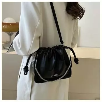 Сумка через плечо с цепочкой, повседневная сумка через плечо, плиссированная текстура, популярная, портативная, модная, новая