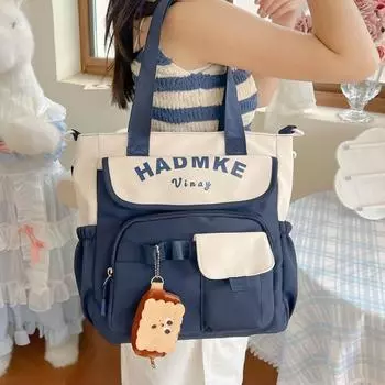 Сумка через плечо с цветными блоками, женская сумка на плечо, школьная сумка для книг, сумка для девочек, сумка для девочек красный