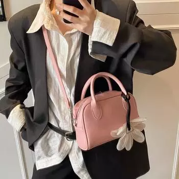 Сумка через плечо с цветочным кулоном, легкая, из искусственной кожи, съемный ремень, многофункциональная, для женщин, для ежедневных поездок на работу и покупок