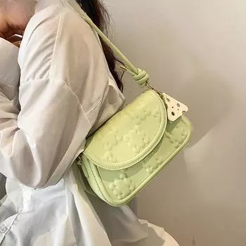 Сумка через плечо с дизайном в виде печенья, сумка через плечо с двумя лямками и сумкой под мышкой 25x15x7cm чёрный