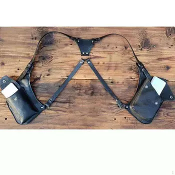 Сумка через плечо с двумя карманами для путешествий и костюмированной вечеринки чёрный