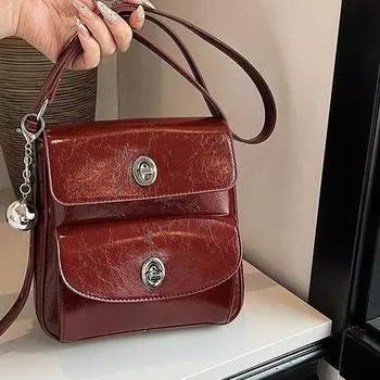 Сумка через плечо с двумя карманами, женская новая вместительная сумка-мессенджер, сумка под мышкой, персонализированная японская сумка