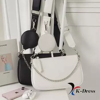 Сумка через плечо с двумя комбинированными ремнями и несколькими ремнями (2 цвета)