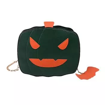 Сумка через плечо с изображением дьявола на Хэллоуин, однотонная сумка-слинг с изображением дьявола из искусственной кожи, квадратная сумка через плечо с подвеской в виде летучей мыши для путешествий и отпуска розовый