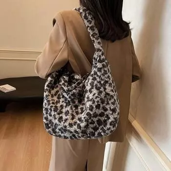 Сумка через плечо с леопардовым принтом, большая вместительная сумка-тоут, женская дорожная сумка через плечо хаки