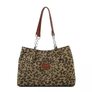 Сумка через плечо с леопардовым принтом Женская сумка-тоут с леопардовым принтом