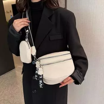 Сумка через плечо с несколькими карманами, женские сумки через плечо из искусственной кожи, забавная сумка на пояс, мини-кошелек, регулируемые сумки через плечо для покупок, кошелек