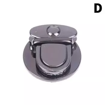 Сумка через плечо с поворотным замком, металлическая пряжка, сумка, застежка-застежка, замок для кошелька 3.8cm чёрный