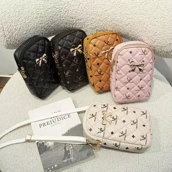 Сумка через плечо с принтом в стиле ретро, новая женская сумка, женская сумка высокого класса для мобильного телефона белый