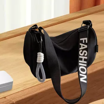 Сумка через плечо с регулируемым ремнем и большим объемом для хранения Black