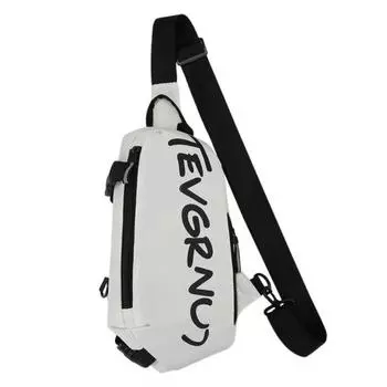 Сумка через плечо с регулируемым ремнем, нагрудная сумка унисекс, застежка-молния, большая вместимость, модная спортивная сумка через плечо белый