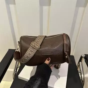 Сумка через плечо с широким ремнем Premium Sense Maillard, женская зимняя сумка через плечо 2025 года, универсальная сумка хаки